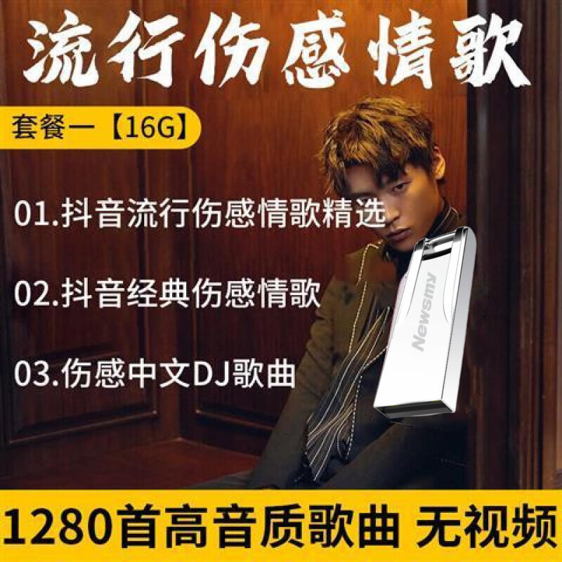 纽曼(newsmy) 伤感情歌网络汽车载u盘音乐汽车音响歌曲伤感歌手usb