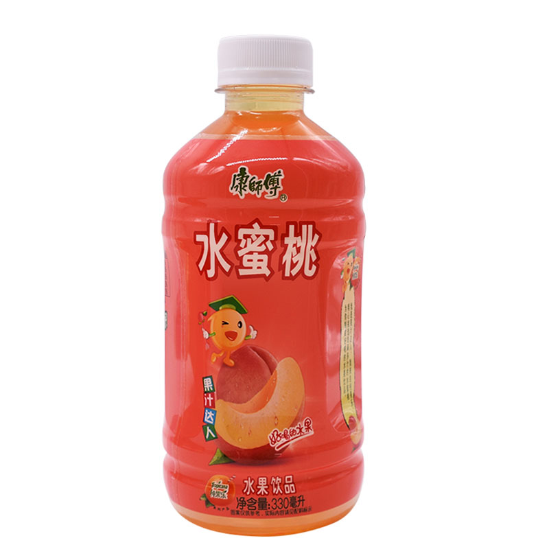 无糖热带冰红茶茉莉蜜柚绿茶整箱饮料批发特价 康师傅水蜜桃330ml*6瓶