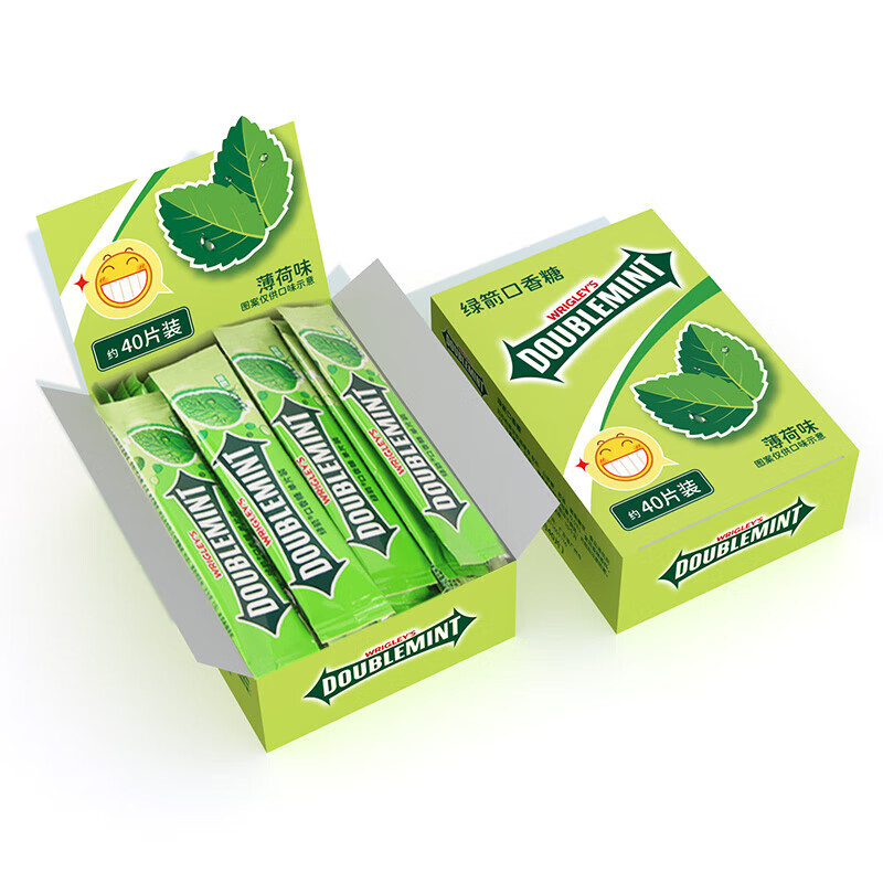 绿箭 清凉薄荷味 清新口气 口香糖60片