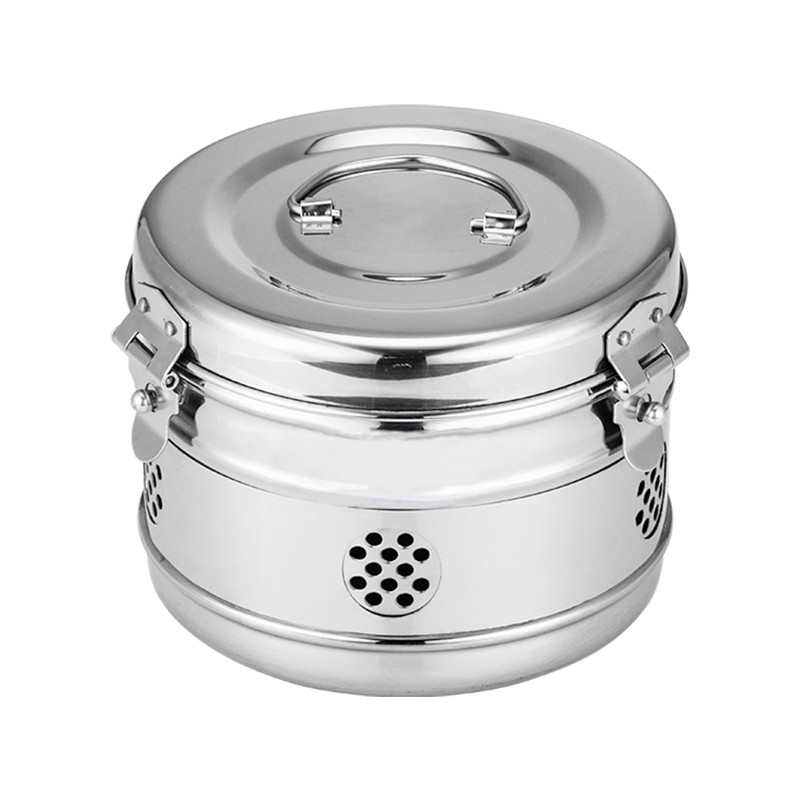 颐生阁 医用不锈钢消毒罐 医院用储槽消毒贮槽敷料纱布器械盒304棉花