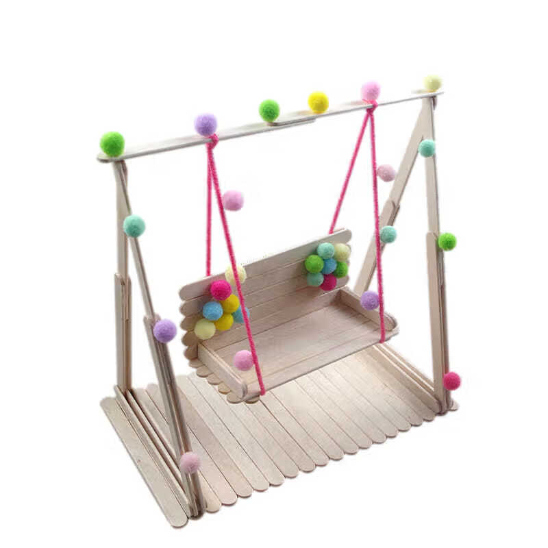 素界 儿童diy手工制作材料 科技小制作 小发明 创意彩虹秋千自制实验