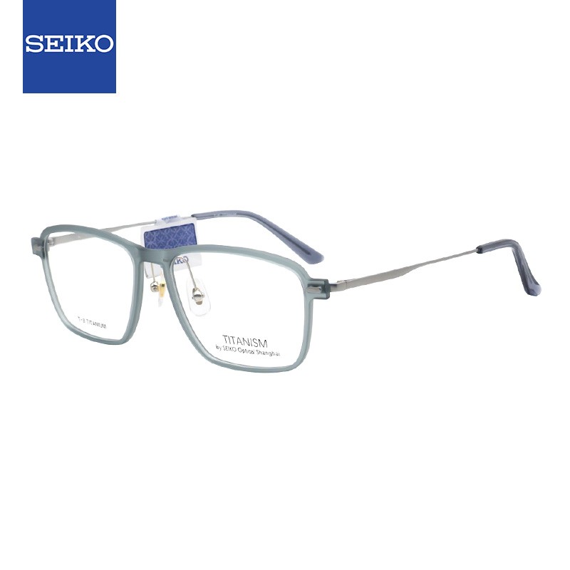 精工(SEIKO)[免费配镜]眼镜框男女款全框钛材眼镜架光学镜架TS6101 0305配镜片 万新1.56防蓝光-600度内