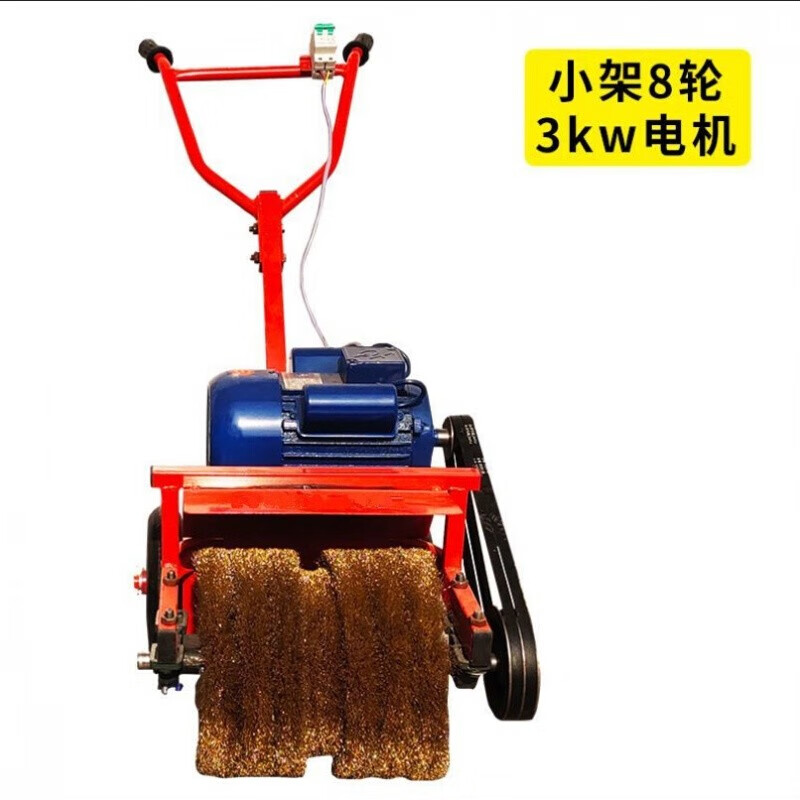 手推式除锈机汽油铁钢结构彩钢瓦翻新去锈除锈钢丝轮打磨机除锈机大型