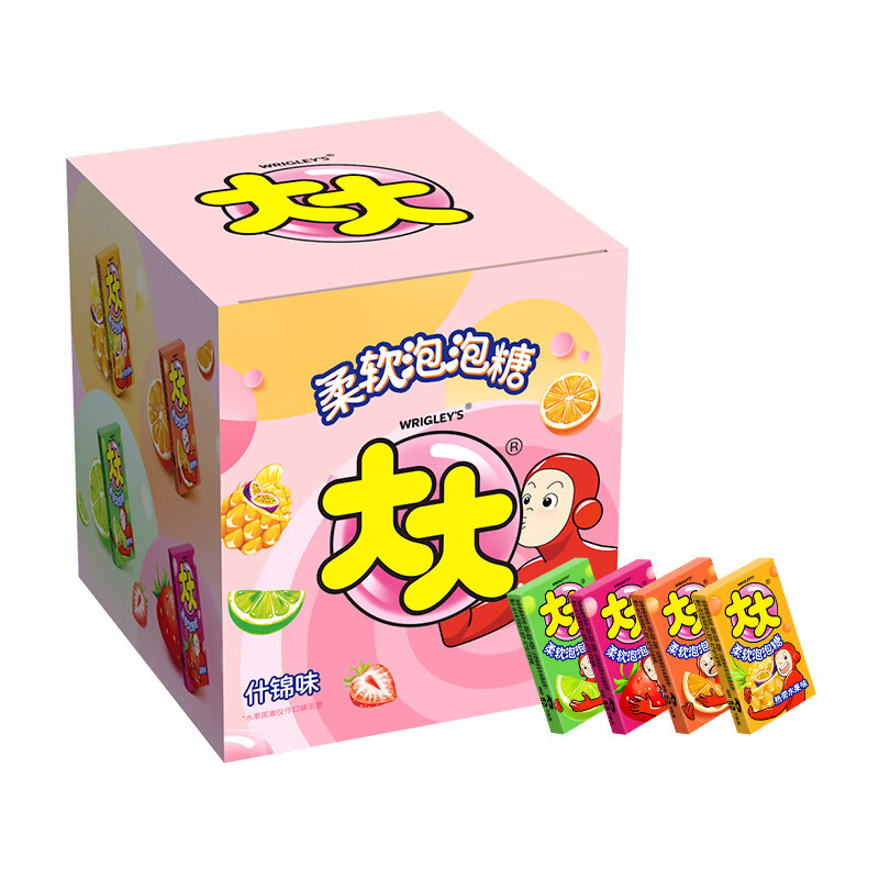 大大泡泡糖100片盒装童年怀旧儿童零食口香糖糖果批发 混合口