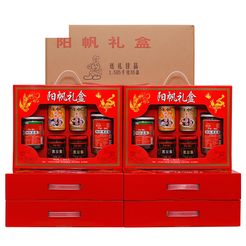 虎钢馋阳帆阳帆牌礼盒装1.585千克x6盒/箱k6
