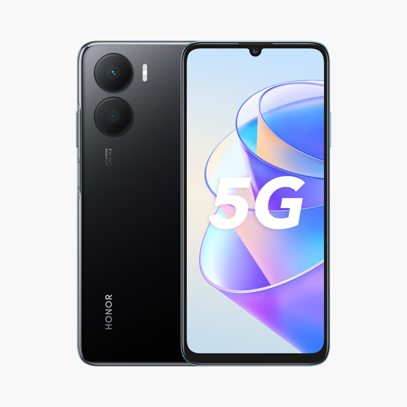 荣耀畅玩40 Plus 5000万超清影像 6000mAh大电池 侧边指纹解锁 老人 6GB+128GB 幻夜黑 5G
