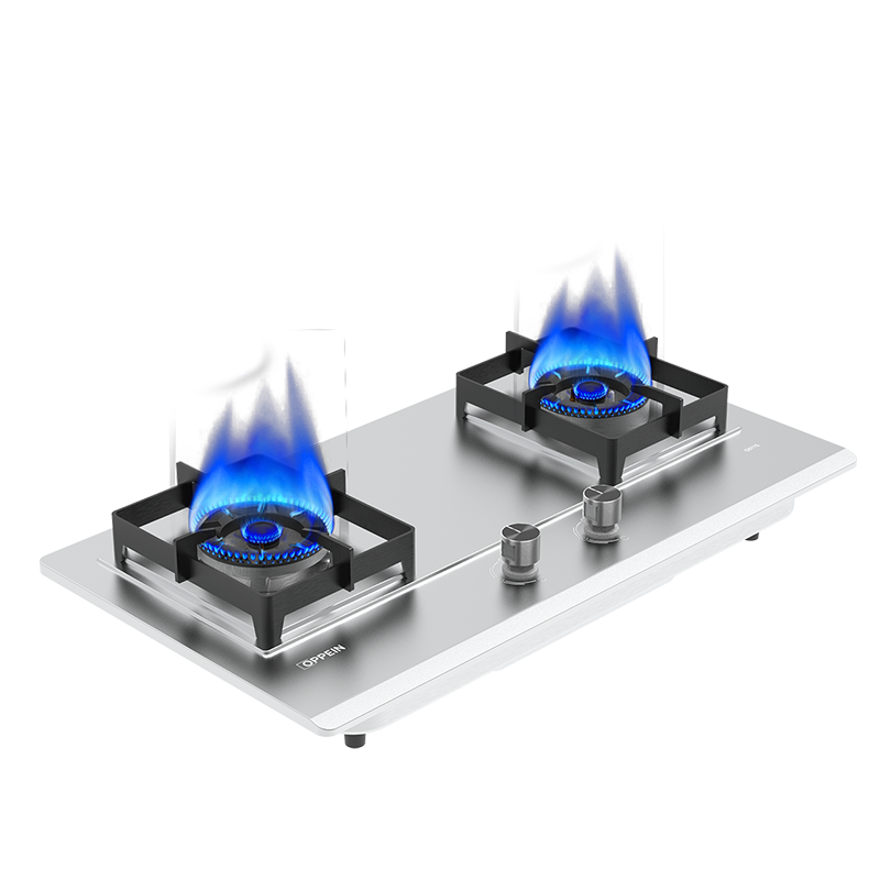 欧派（OPPEIN）猛火燃气灶嵌入式台式两用灶具家用双灶头不锈钢5.0kW聚焰节能熄火保护双灶Q811S（天然气）100013839733