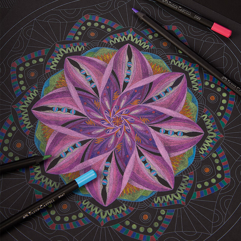 辉柏嘉(faber-castell)填色册曼陀罗 国家宝藏的古纹艺术-44页20张图