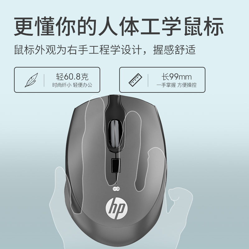 惠普（HP）CS750 无线键鼠套装 无线蓝牙双模式键鼠套装  轻薄小尺寸 无线+蓝牙双模办公商务键鼠套装
