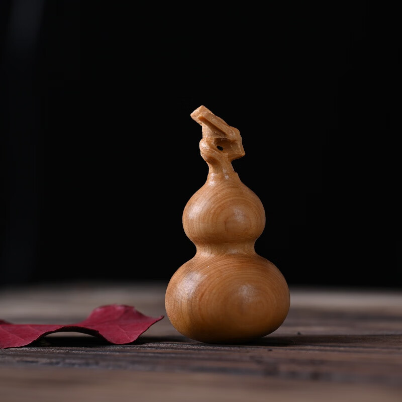 木雕手把件文玩实木雕刻木质男女士随身把玩龙年祥龙葫芦 龙头葫芦6