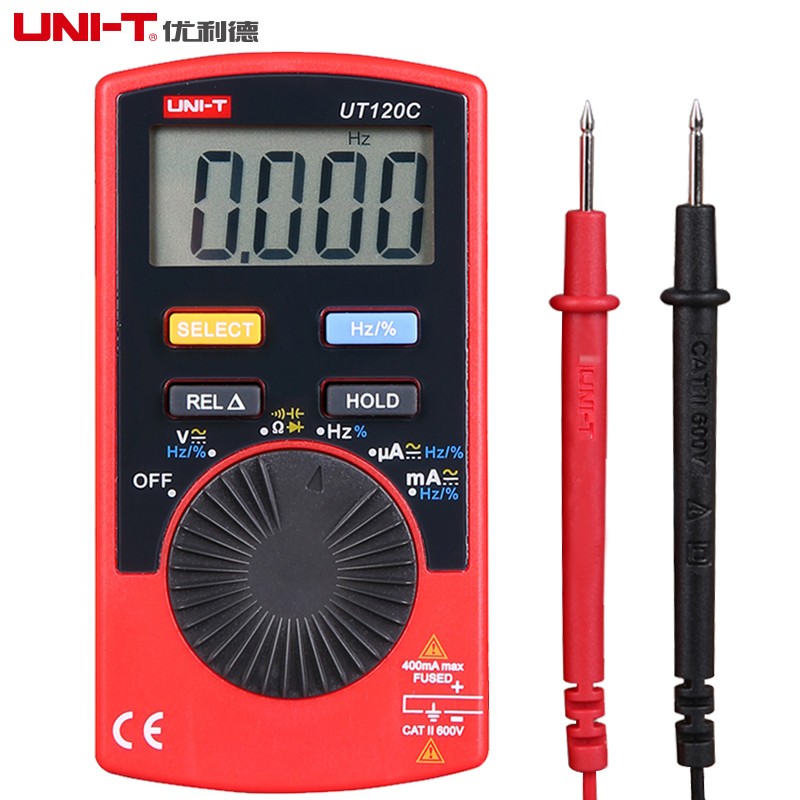 优利德(uni-t)口袋型万用表数字防烧防误测掌上迷你数显自动小万用表
