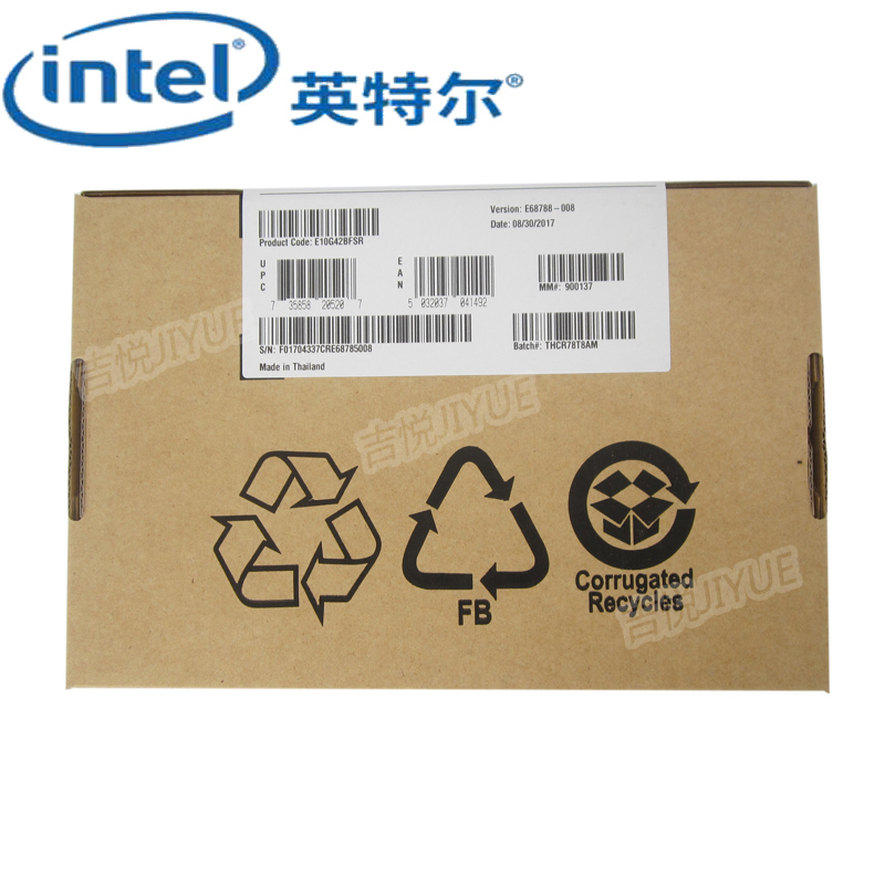 英特尔（Intel）X520-SR2万兆网卡E10G42BFSR双口PCI-E含10G多模模块以太网融合适配器原装 E1