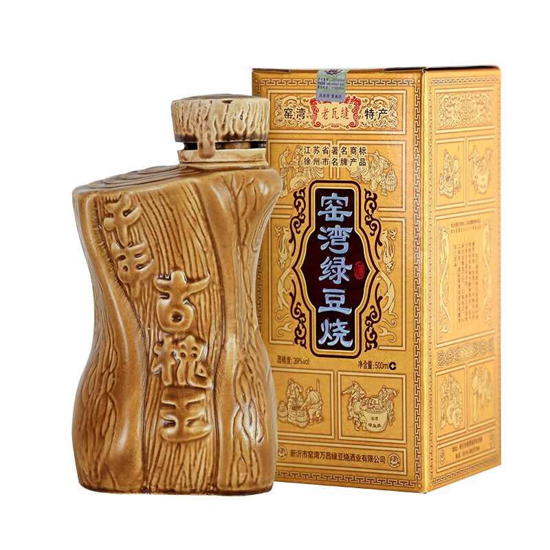 老瓦缝江苏徐州特产绿豆烧酒500ml*1瓶 39度 500ml 1瓶 无礼袋