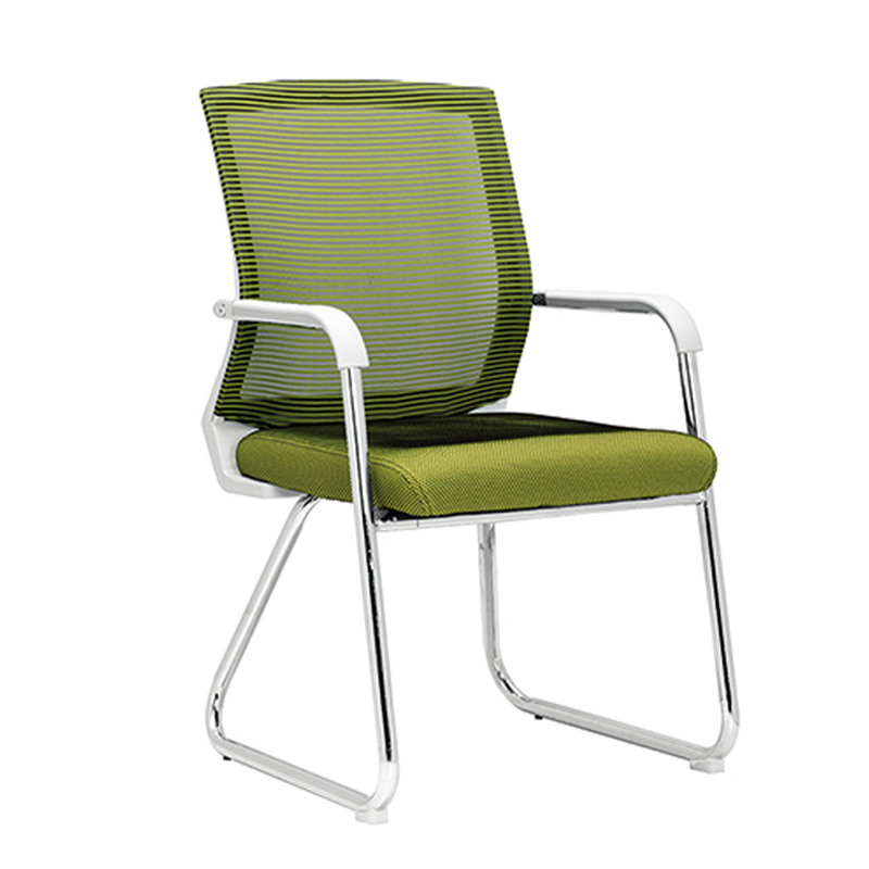 罗奥森办公家具办公椅弓形椅会议椅职员椅家用椅网布 草绿色
