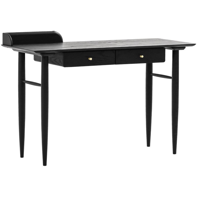 电脑桌台式家用小户型办公桌简约现代卧室写字台 亚光黑(松木款) 否