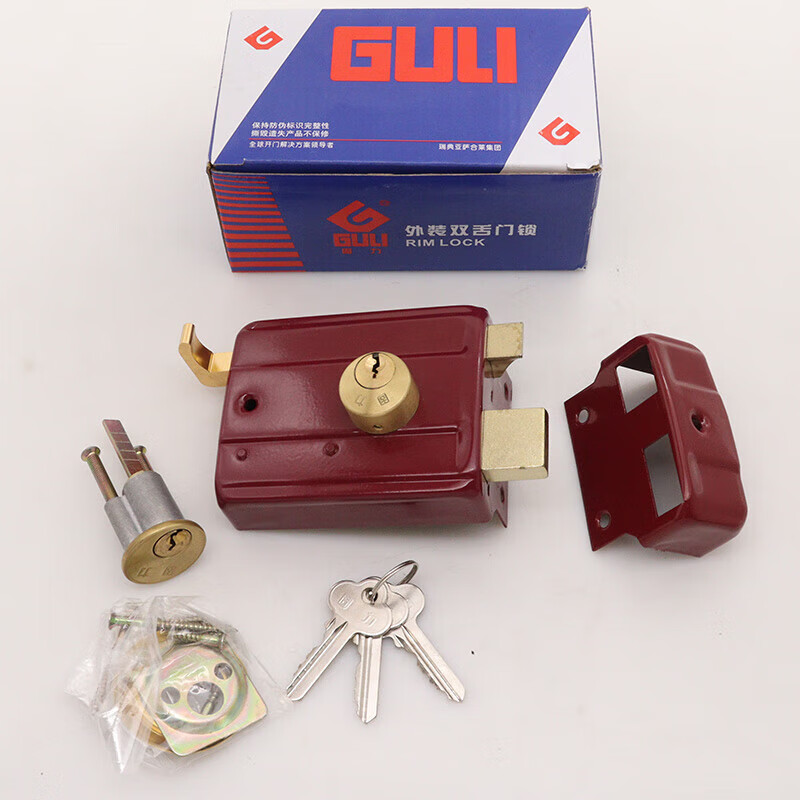 撢子外装门锁铁门锁室内556老式708家用通用型木 固力牌556双舌加固型