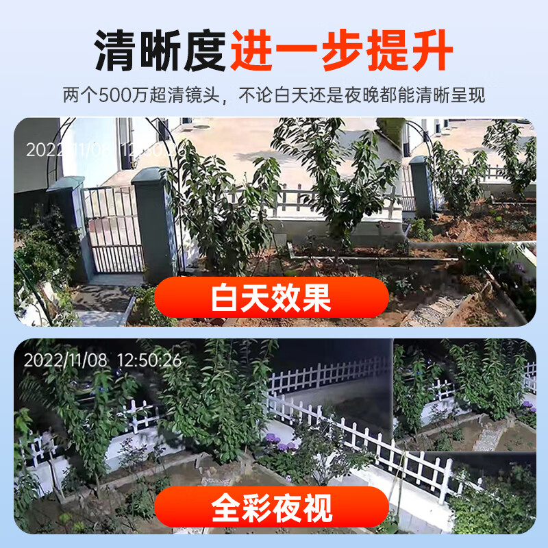 千米神眼监控摄像头家用 小巧室外监控器手机远程监控室内360度全景无死角带夜视4g免流量户外可对话门口 【WIFI单镜版】智能追踪+送30天回看+64G