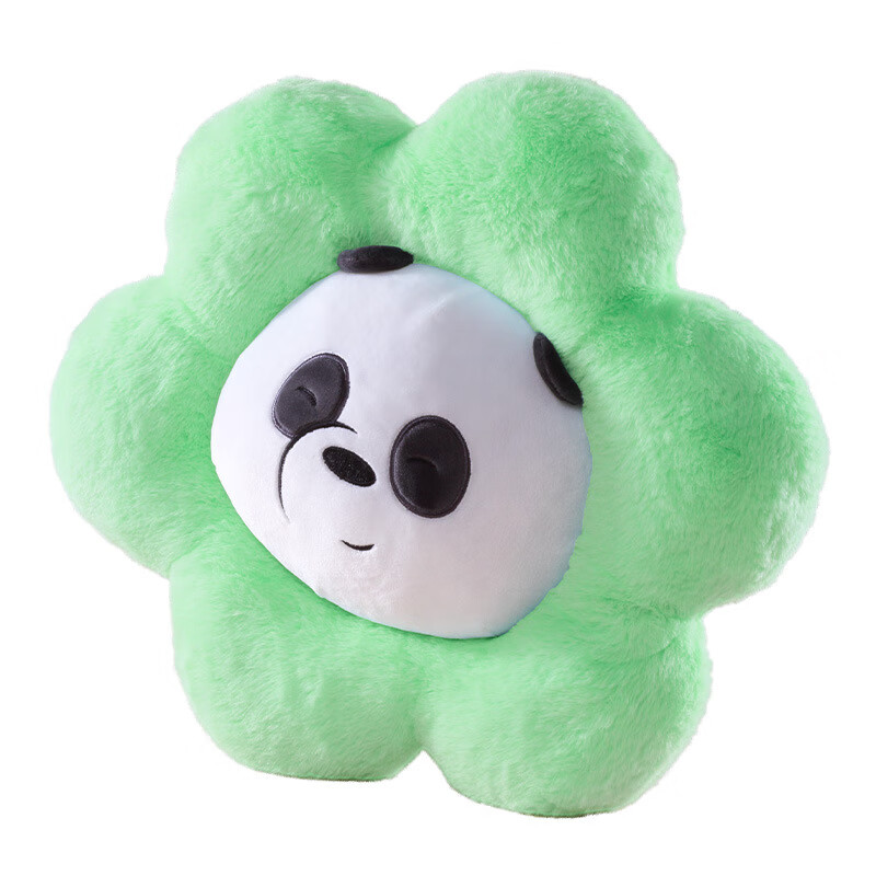 咱们裸熊花朵毛绒玩具办公室抱枕床上沙发睡觉靠垫网红花瓣公仔 胖达