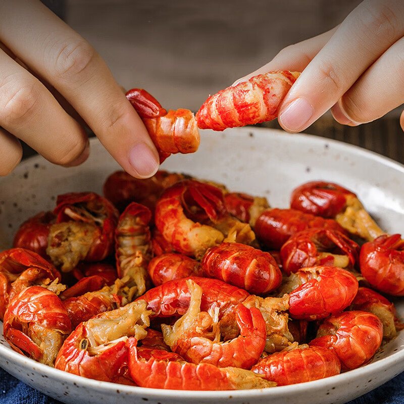 无冰衣龙虾尾现剥特级活虾龙虾虾球小龙虾鲜活速冻海鲜水产 特级小
