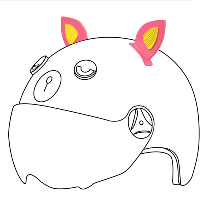 tdgo(头盔装饰)电动电瓶车头盔猫耳朵装饰可爱车贴个性饰品改装配件