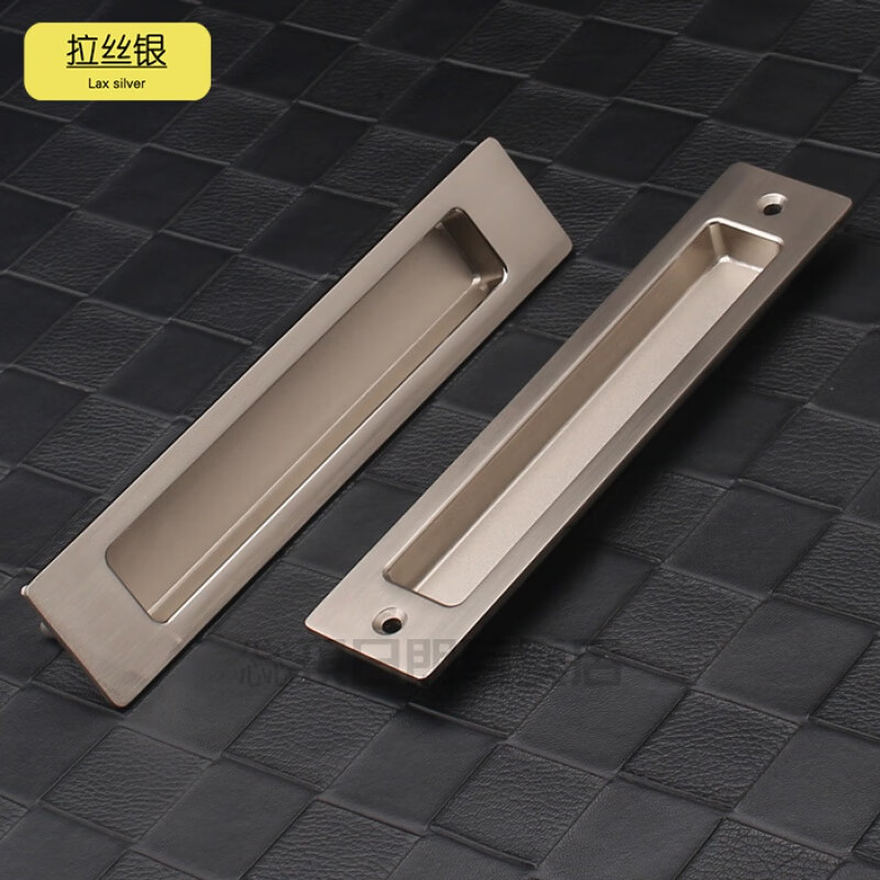 文枝惢琪 隐形拉手 暗拉手方形美式黑色移门拉手嵌入式谷仓门推拉门把