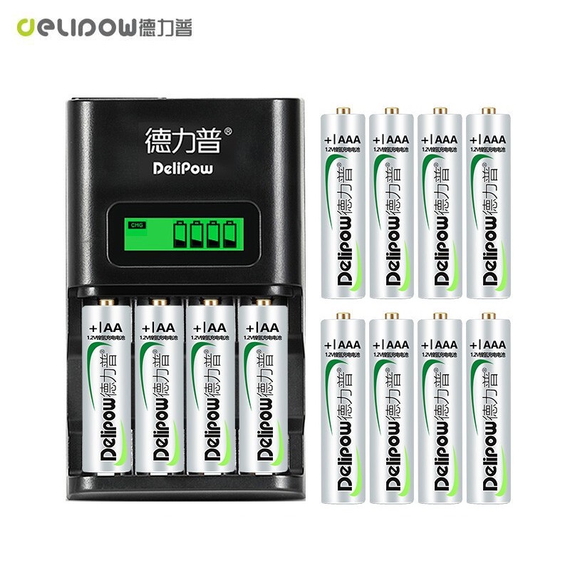 德力普充电电池套装+液晶显示屏那些是非充电电池？