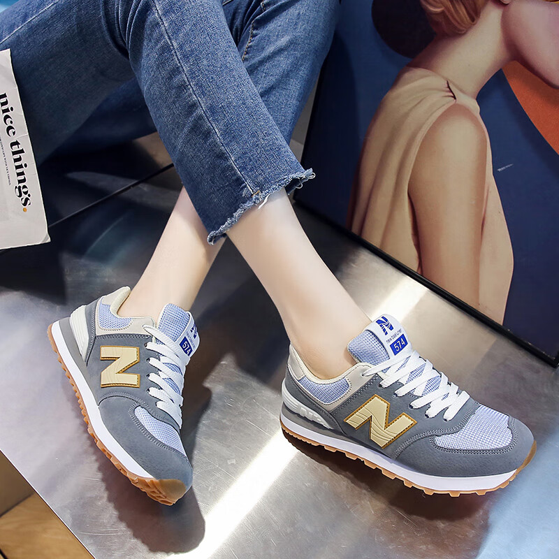 新百伦领跑新百伦春夏季2024新款休闲阿甘跑步鞋运动鞋百搭软底574