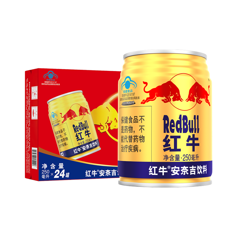 限地区、PLUS会员：红牛（RedBull）安奈吉饮料 250ml*24罐/整箱 功能饮料 保健食品 84元