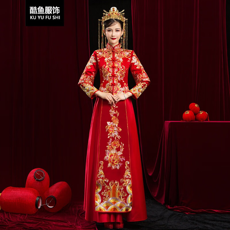 【新娘接亲绣和服】中式结婚敬酒秀禾服新娘嫁衣修身订婚回门女敬酒服