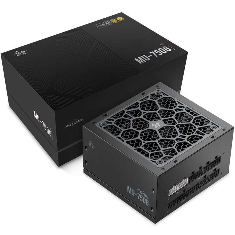 Segotep 鑫谷 昆仑MU-750G 酷黑版 金牌（90%）全模组ATX电源 750W