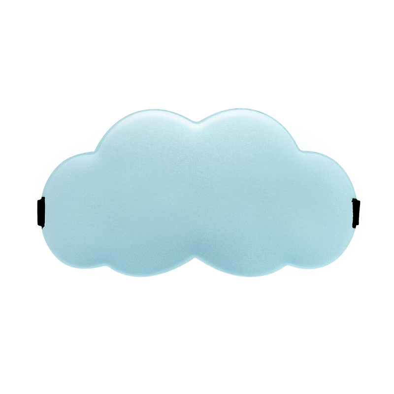 趣憩云朵睡眠眼罩3D立体云朵睡眠遮光眼罩冰丝慢弹记忆棉舒适透气男女旅行学生眼睛罩 晴空蓝1个/盒