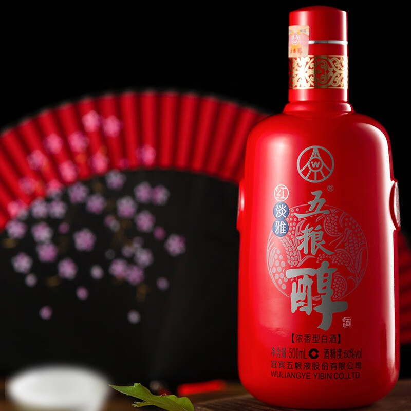 五粮醇股份 五粮醇 红淡雅 浓香型白酒 50度 500mL*6瓶 整箱装 50度 500mL 6瓶