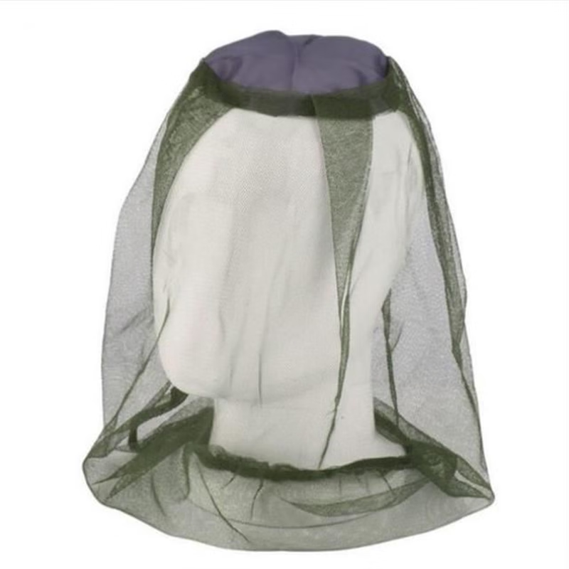 头部蚊帐迷你蚊帐头罩睡觉防蚊头罩网睡觉用露营旅游防蚊虫套头帽 军