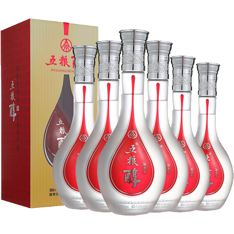 五粮液白酒 五粮液五粮醇系列 浓香型白酒礼盒粮食酿造口粮酒 送礼佳品 40度 500mL 6瓶 臻选6