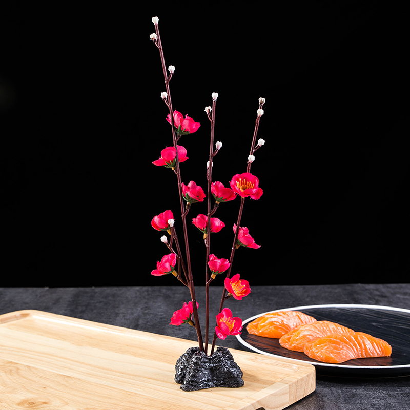 装刺身拼盘装饰菜品盘饰刺身拼盘摆盘装饰花草冷餐创意小摆件意境围边