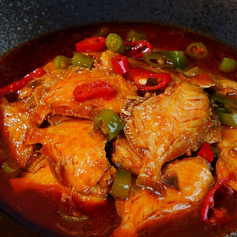 2kg(600g/盒*2)酸辣剥皮鱼 海鲜下酒菜 预制菜 香辣马面鱼600g/盒 1盒