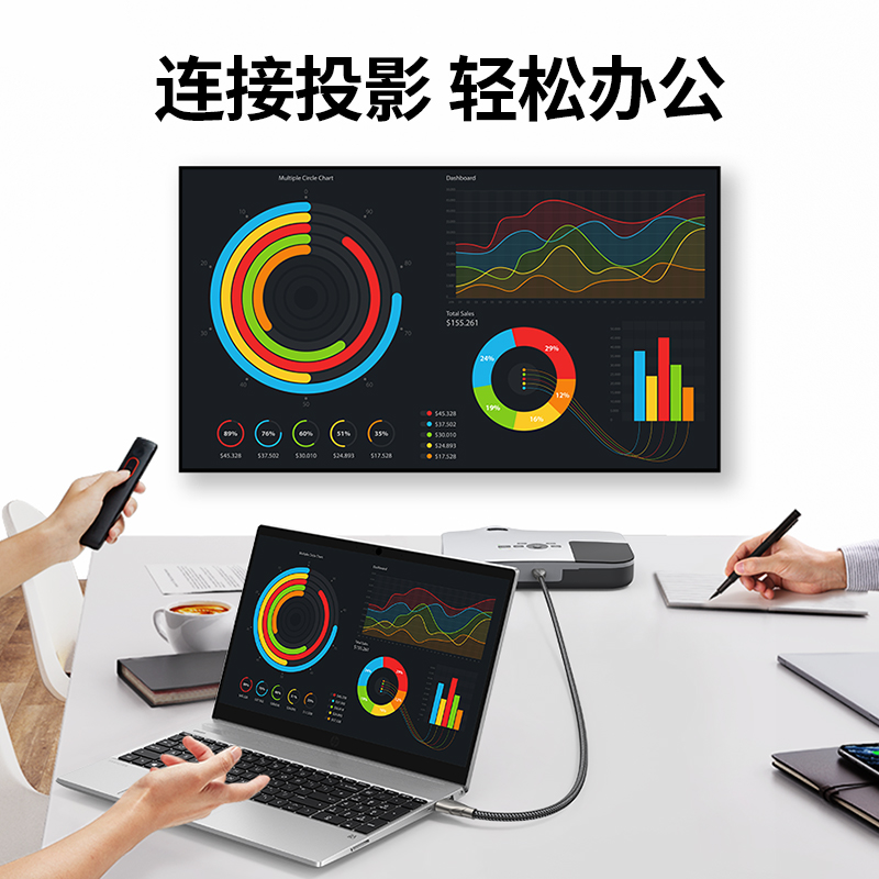 绿联 HDMI线2.0版 4K60Hz数字高清线 电脑主机机顶盒连接电视显示器投影仪3D视频连接数据线1米 50106