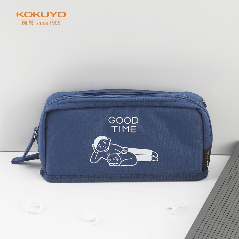 国誉（KOKUYO）Noritake联名HACO HACO学生文具笔袋大容量学生铅笔盒文具收纳盒蓝色1个WSG-PC2X143B怎么看?