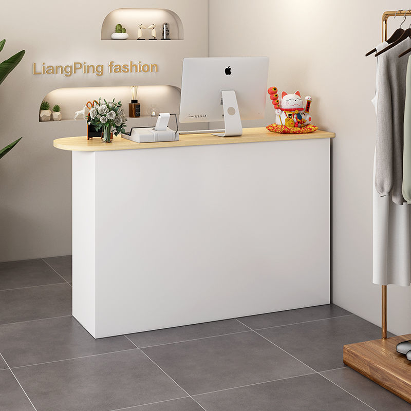 服装店收银台理发店吧台简约现代小型店铺前台柜台【京闪配送】 80暖