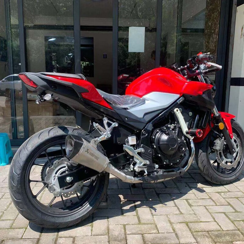 梦动适用于本田cb400f排气 摩托车400x改装管无损不锈钢款 短款天蝎