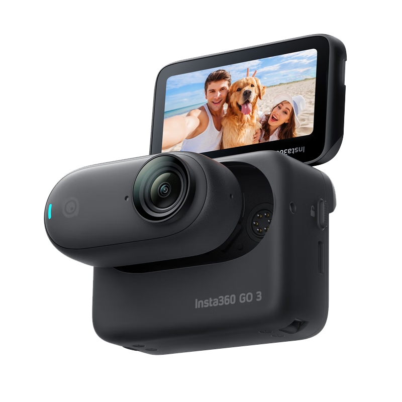 Insta360影石Insta360 GO3黑色拇指相机 运动相机 亲子骑行穿越第一人称Vlog宠物 官方标配 128GB【大容量更能拍】