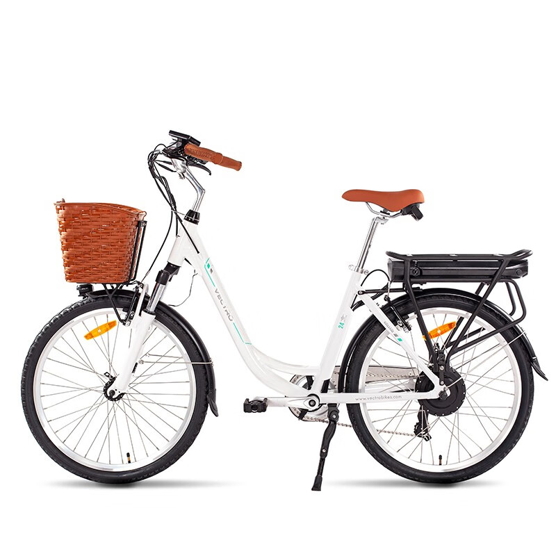 MS-EBIKE新国标24寸后衣架可拆锂电池助力自行车成人通用电车小型电动单车 48V10.4A前后V刹