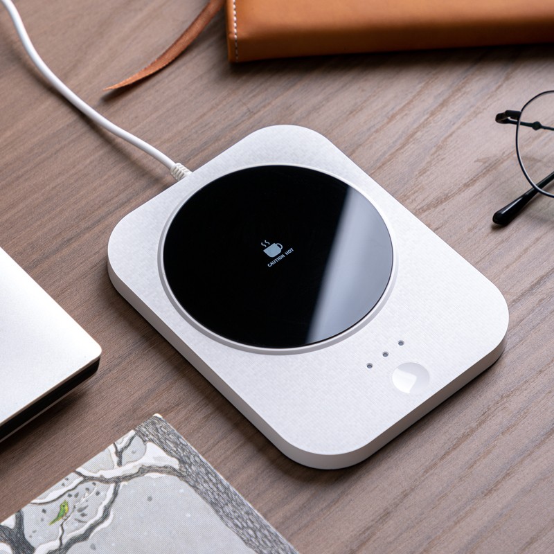 神器办公室恒温底座保温杯垫水杯加热器茶杯 65白色恒温垫不含适配器