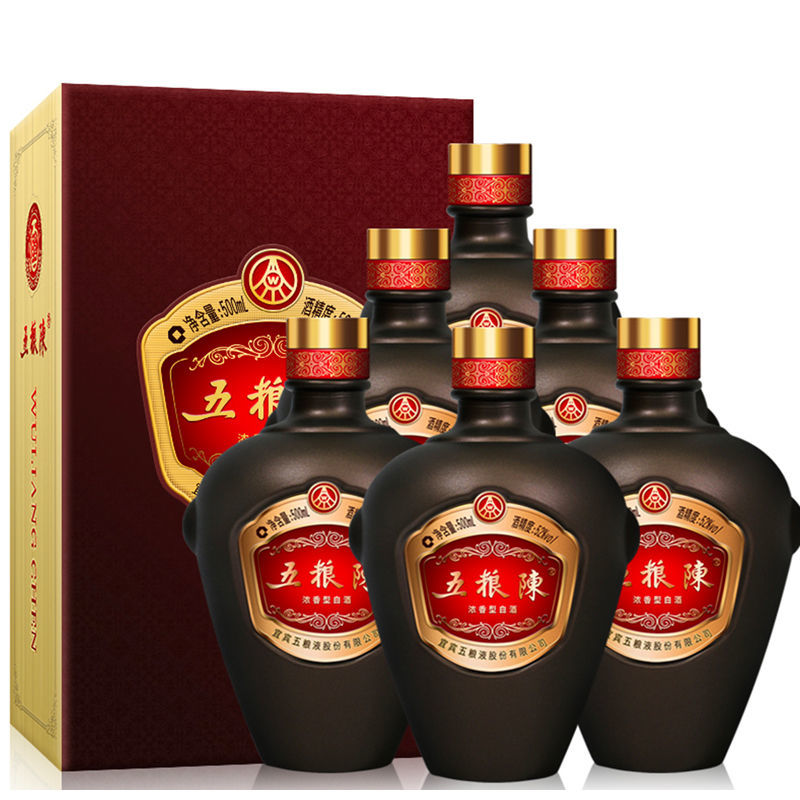 浓香型白酒 纯粮食陶瓷瓶 佳节礼品 产地直发 五粮陈传承 52度500ml*1