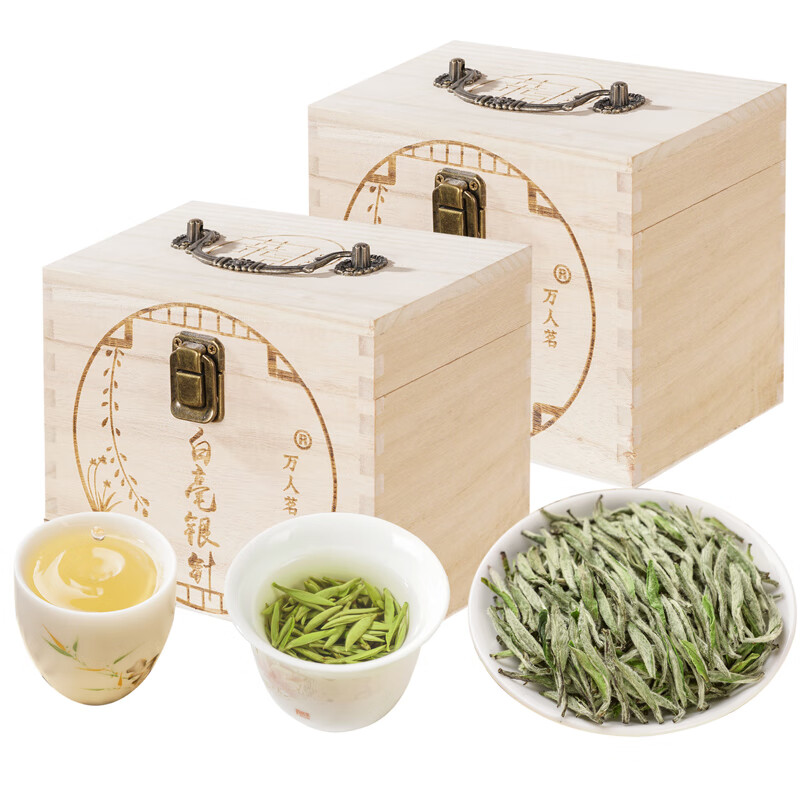 禾澹2023年明前头春白毫银针 福鼎白茶大白豪 两木箱礼盒散500g