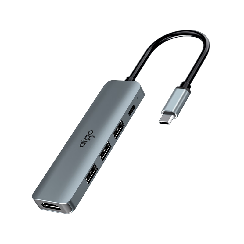 百亿补贴:爱国者(aigo)Type-C扩展坞USB分线器HDMI转接头 HUB集线器 笔记本转接器 PD100W快充 USB拓展坞T05-H1(金属)37.9元