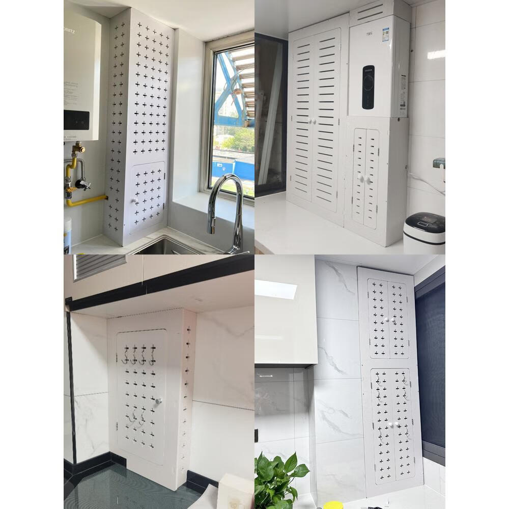 虎雀天然气管道遮挡装饰罩免打孔燃气热水器置物架厨房煤气表遮丑挡板