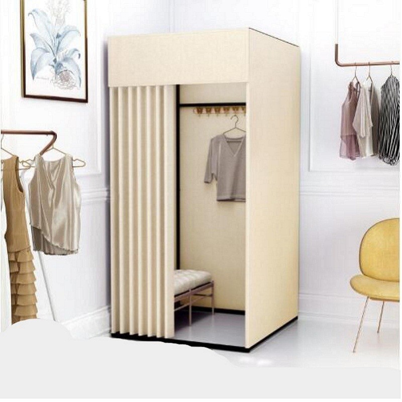 试衣间可移动地摊服装店展示架简易换衣室便携式落地拉帘式可活动更衣