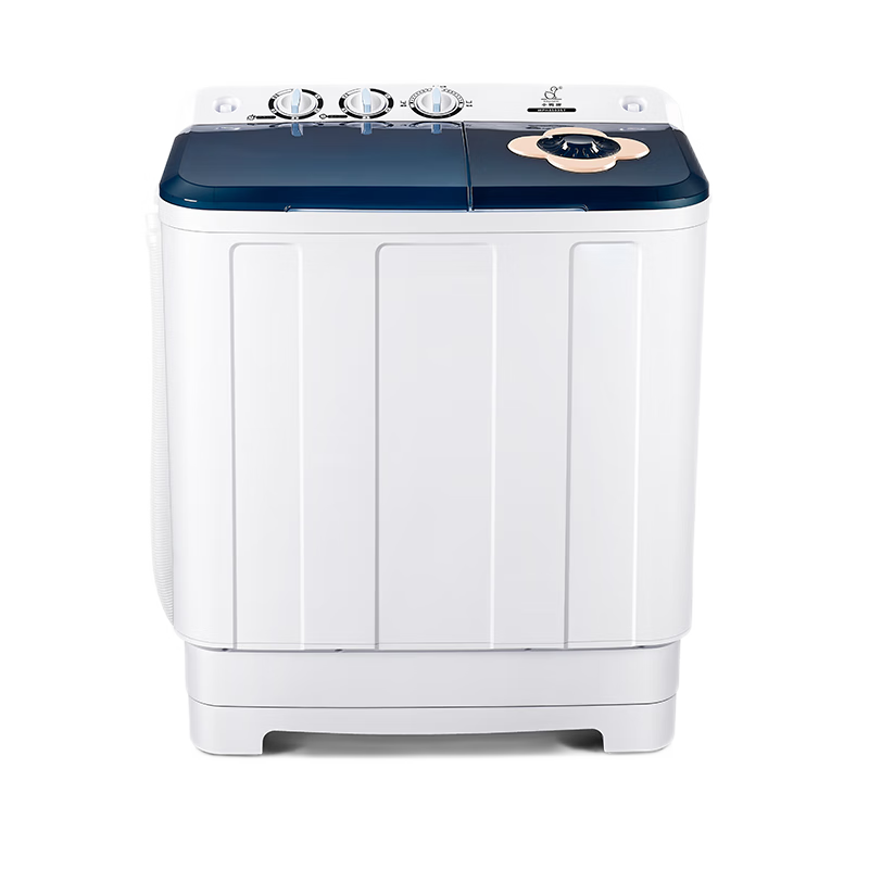 小鸭大容量家用波轮半自动洗衣机双缸双桶 【品质家电】8.5公斤 半自动   透明黑