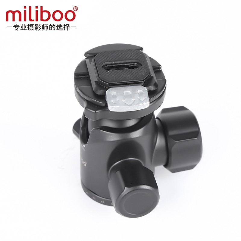miliboo 米泊MYT801二代液压云台摄影摄像单反独脚架通用摄像机三脚架 MU全景球形云台